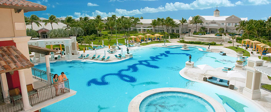 The Main Pool at Sandals Emerald Bay