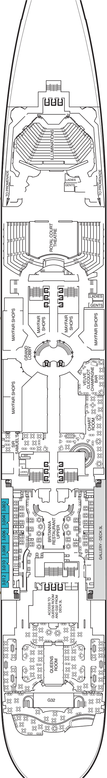 Queen Mary 2 Deck Plans