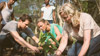 Planting Tress at a Cacao Nursery