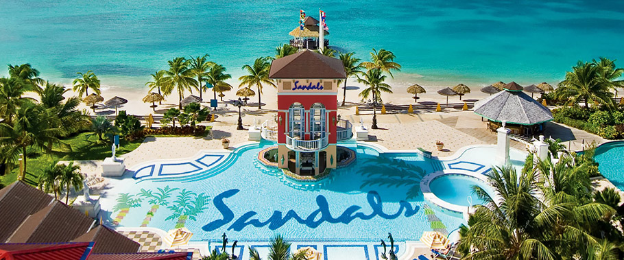 The Main Pool at Sandals Grande St. Lucian
