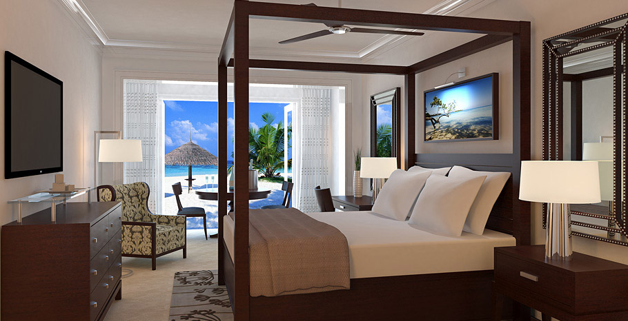 Paradise Honeymoon Beachfront Walkout Club Level Room (WB)