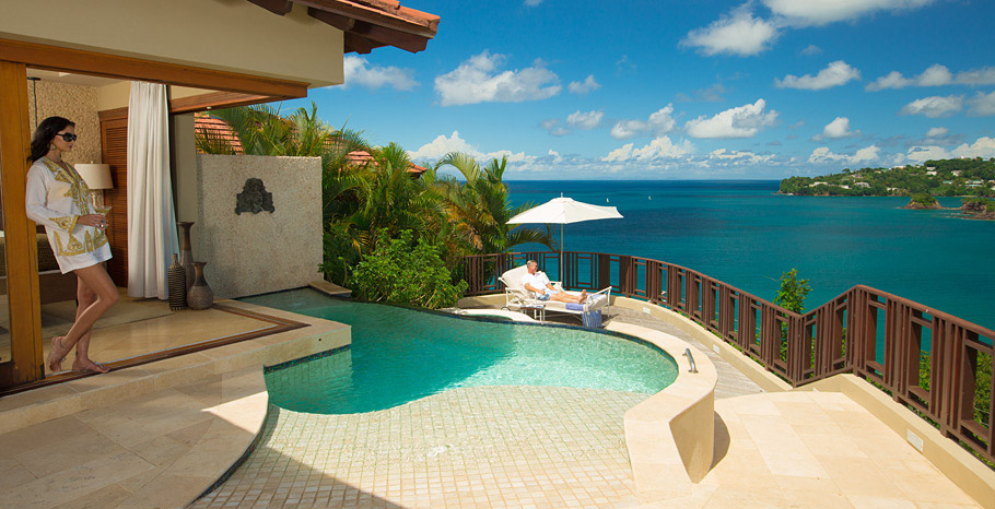 Sunset Bluff Millionaire Butler Villas Suite with Private Pool Sanctuary (SV)