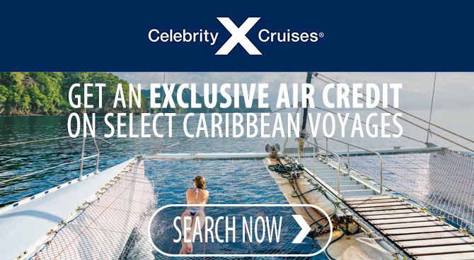 Get up to $500 Exclusive Air Credit per stateroom, on select 2021 & 2022 Caribbean departures!