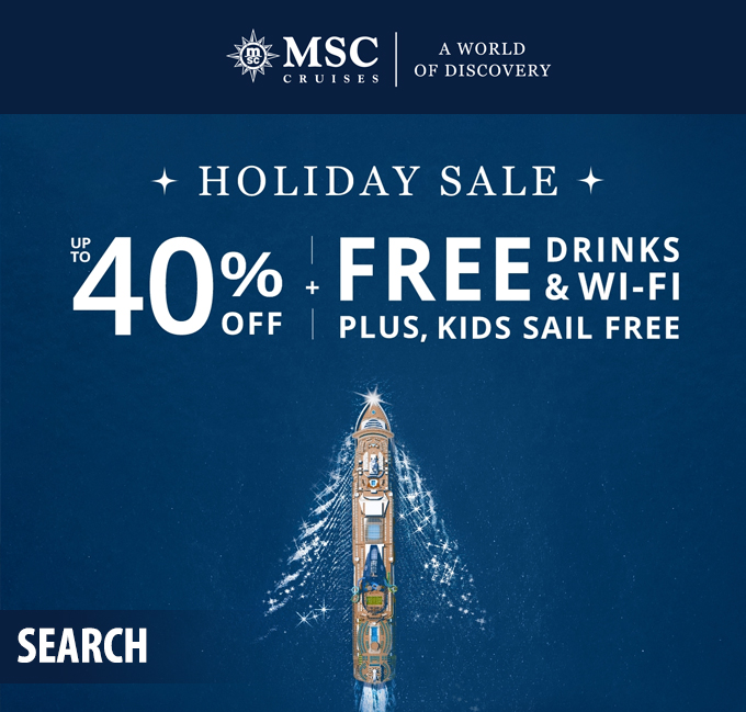 40 Off & MORE on MSC Cruises & More!