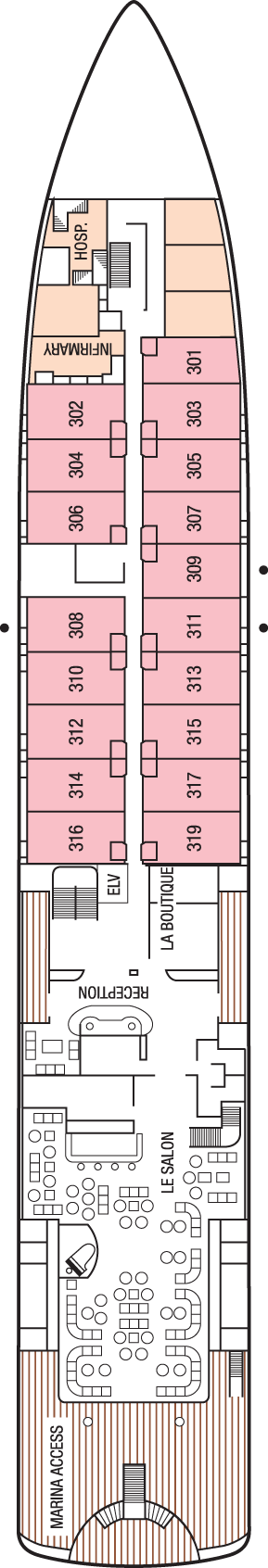 m/v Tere Moana Deck Plans