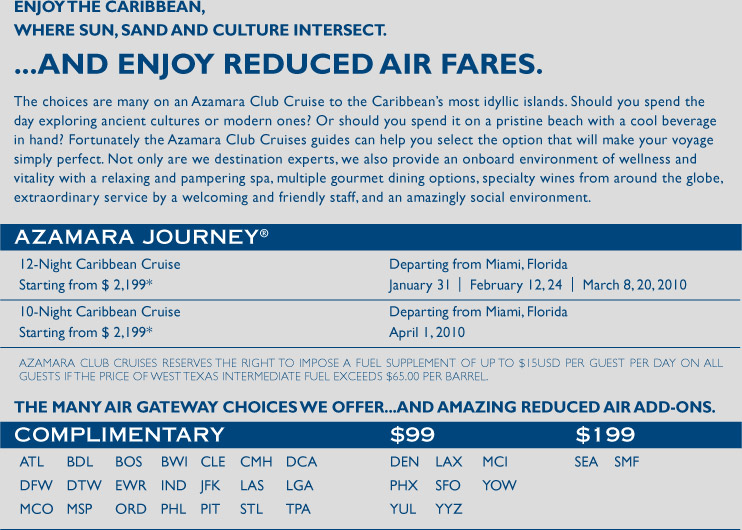 Azamara Cruise Sale