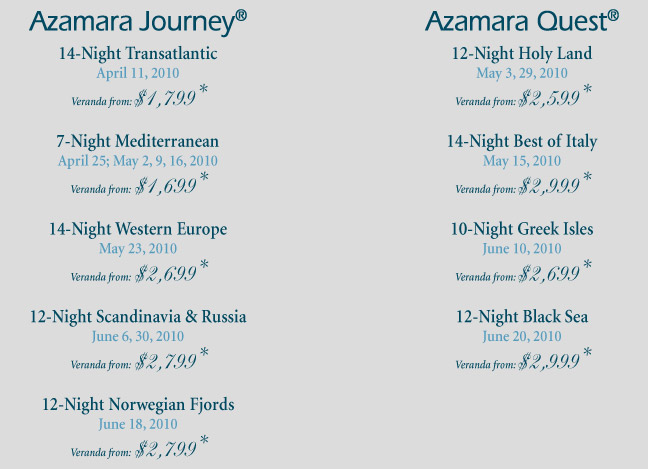 Azamara Sale