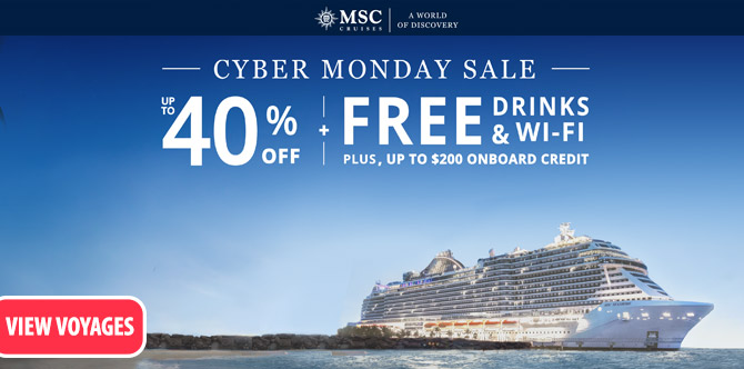 MSC Black Friday/Cyber Monday Offer