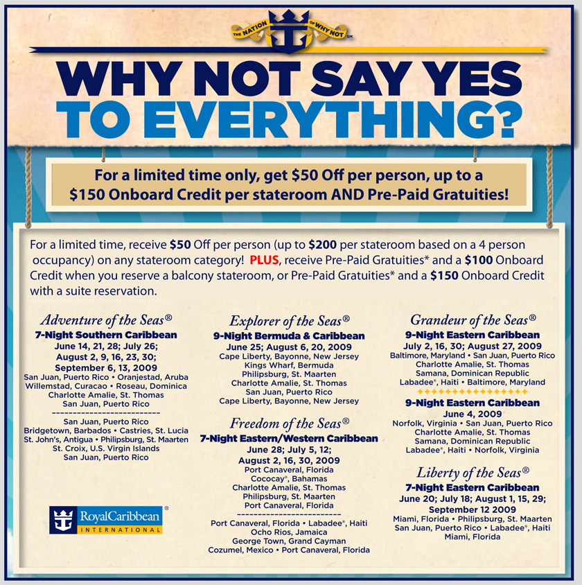 Royal Caribbean Sale